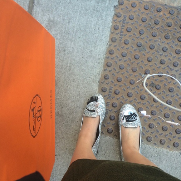 Chiara Ferragni - Glitter Ballerina Flats - Picture 1 of 2